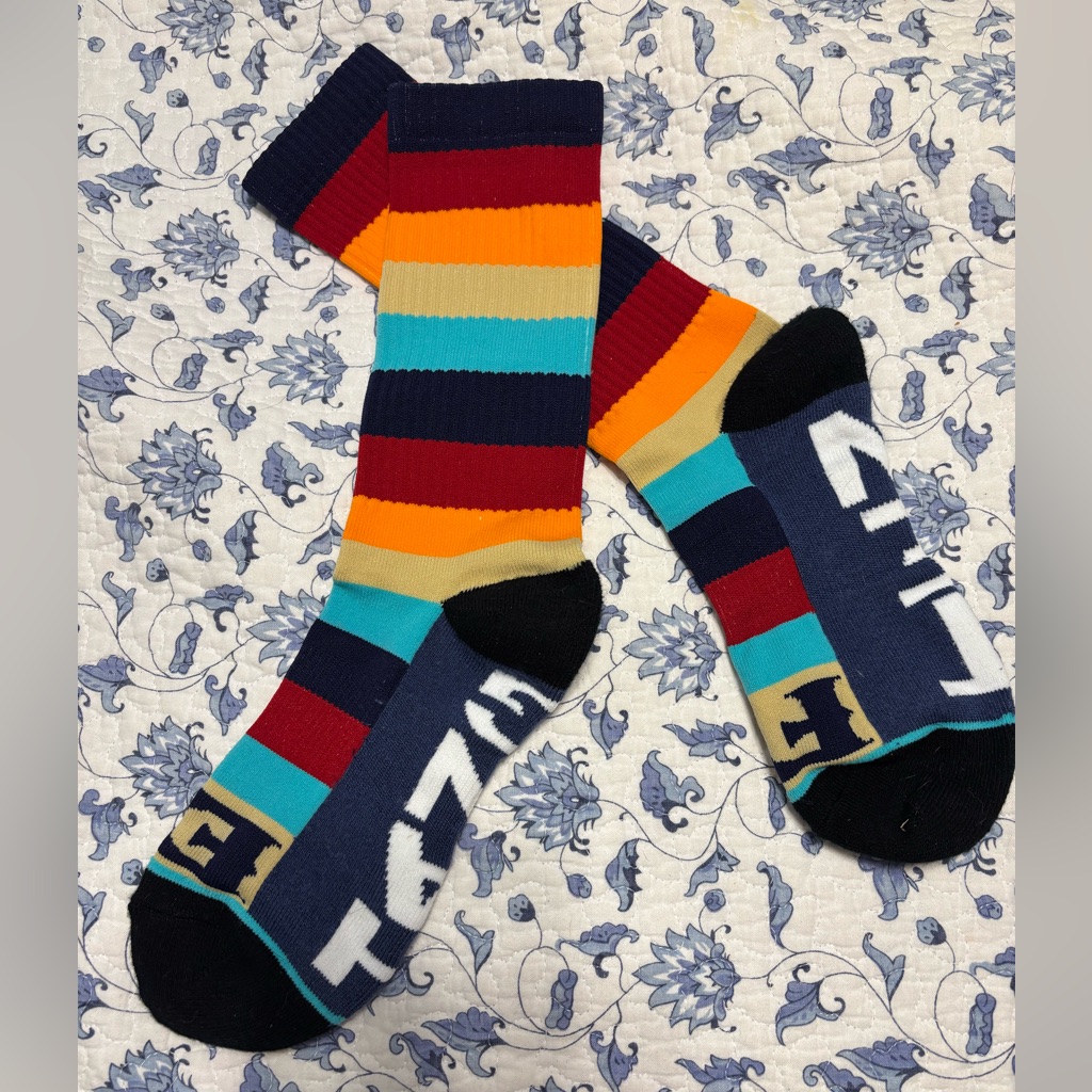 Fuel Brand Ladies Below Knee Socks Surfing Theme